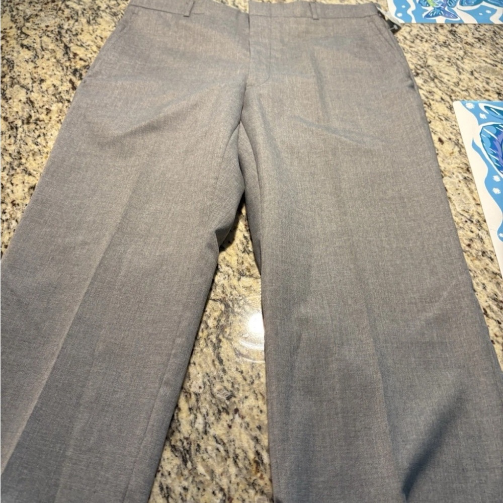 John alexanders wool poly Classic Men's Gray Dress Trousers 36x32 gray New +Tags